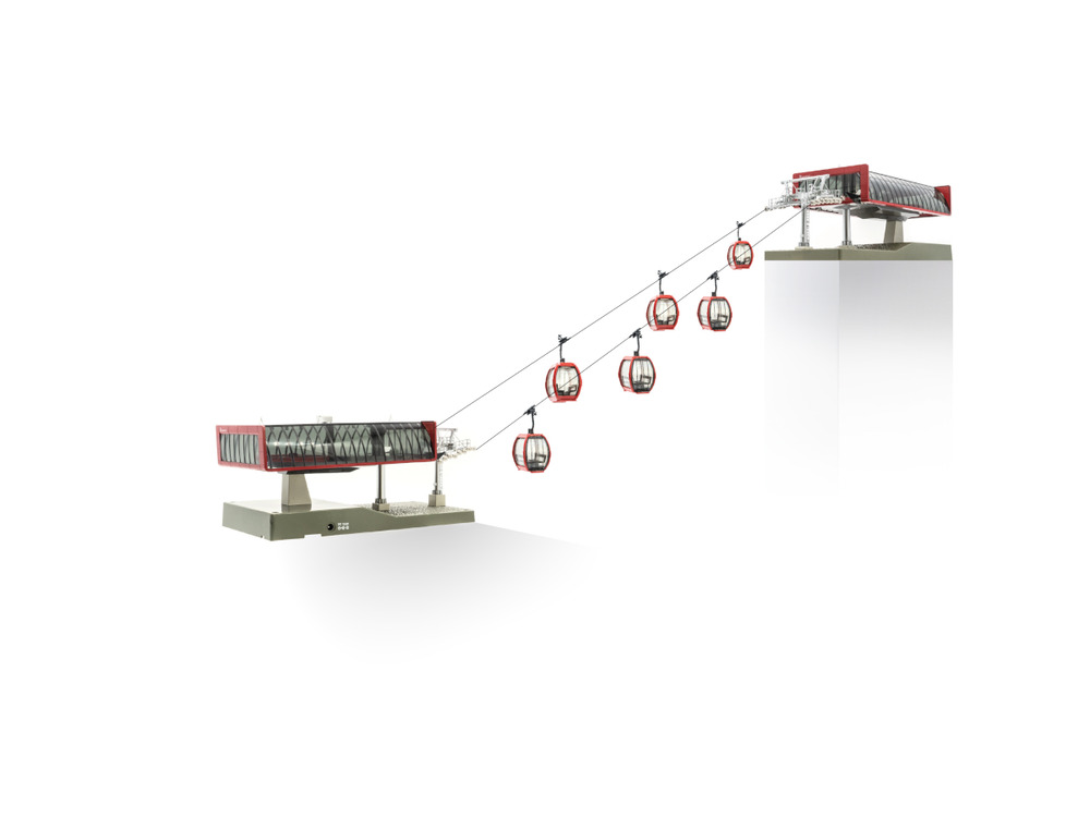 Téléphérique ho rouge noir 1:87