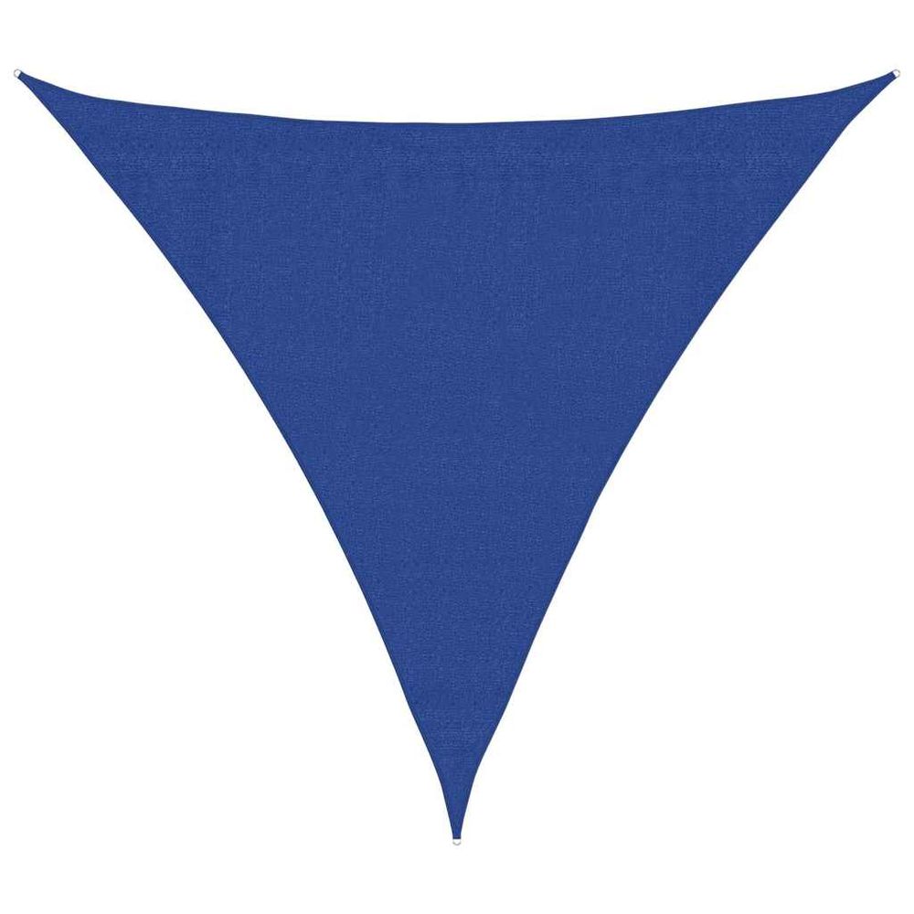 Voile d'ombrage 160 g/m² triangulaire bleu 3,6x3,6x3,6 m pehd