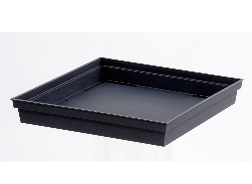 Soucoupe toscane carrée 32 cm- anthracite