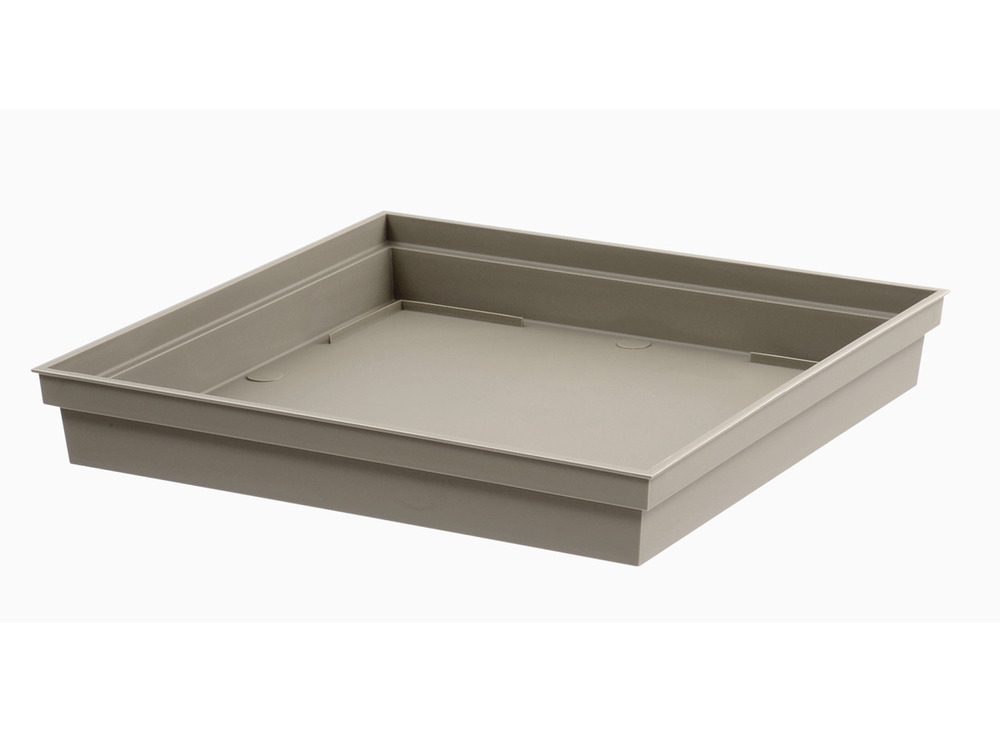 Soucoupe toscane carrée 32 cm- taupe