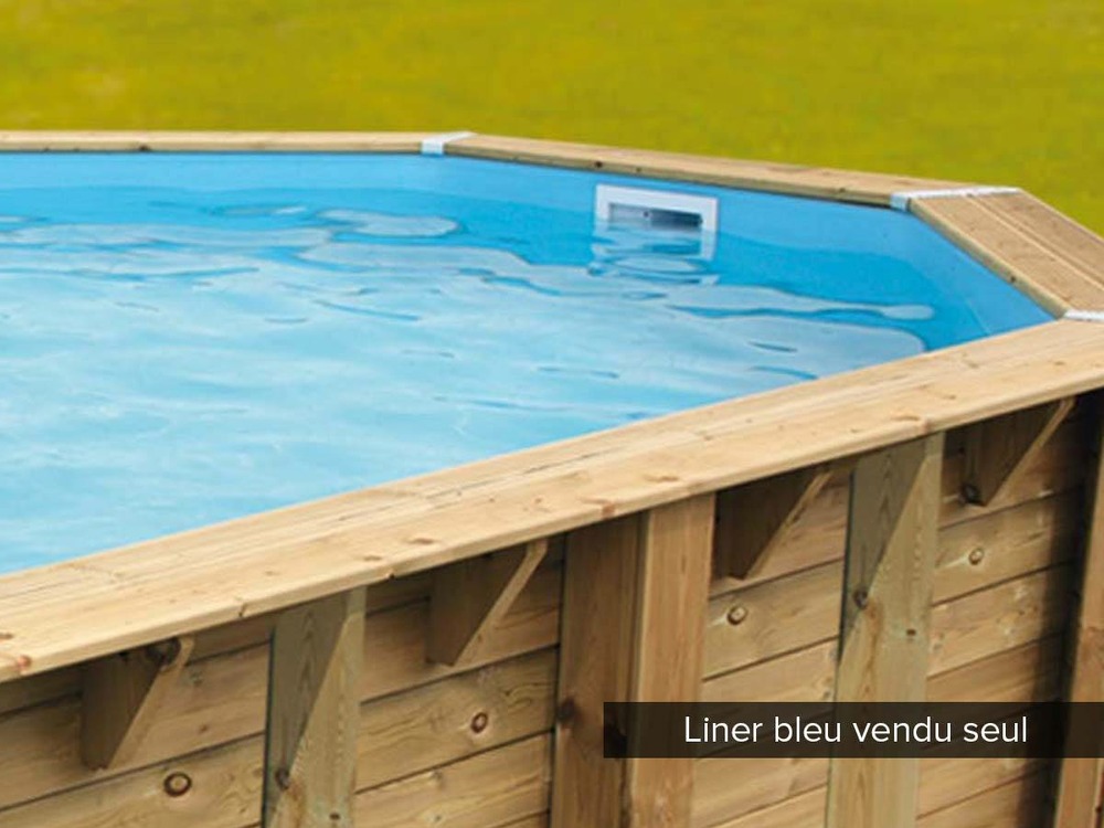 Liner seul bleu pour piscine bois sunwater 5,55 x 3,00 x 1,40 m