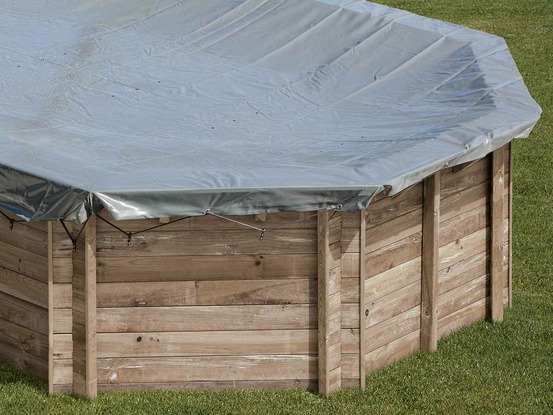 Bâche d'hivernage pour piscine bois ronde violette ø 5,00 m