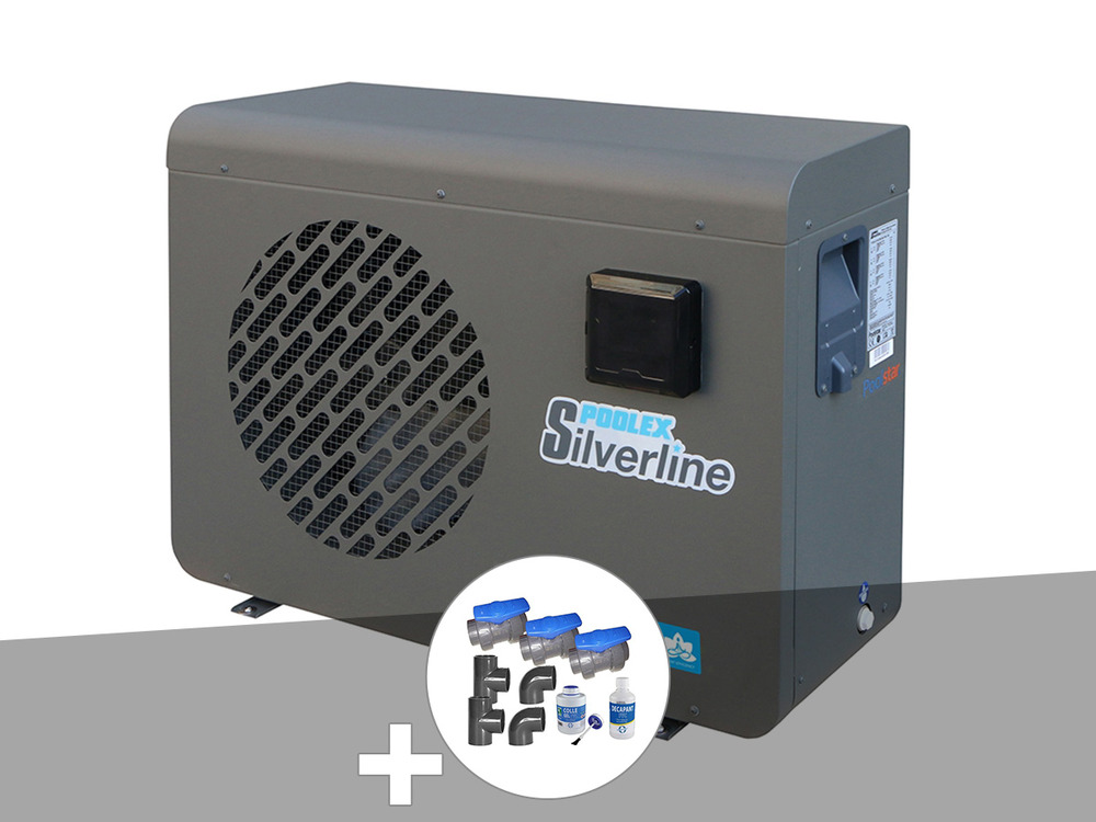 Pompe à chaleur 12,50 kw silverline 120 + kit by-pass ø 50 mm