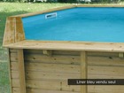 Liner seul bleu pour piscine bois azura ø 4,10 x 1,20 m