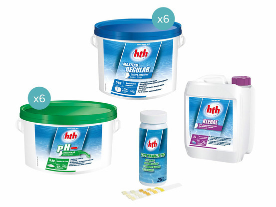 Kit de traitement complet au chlore (61-80 m³)
