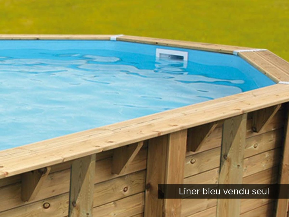 Liner seul bleu pour piscine bois sunwater 4,90 x 3,00 x 1,20 m