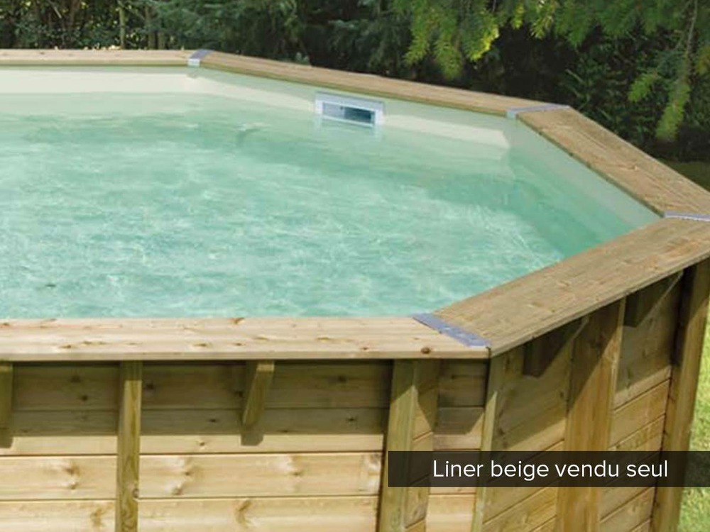 Liner seul beige pour piscine bois sunwater 5,55 x 3,00 x 1,40 m
