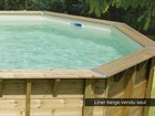 Liner seul beige pour piscine bois sunwater 5,55 x 3,00 x 1,40 m