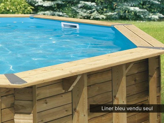 Liner seul bleu pour piscine bois océa ø 4,30 x 1,20 m