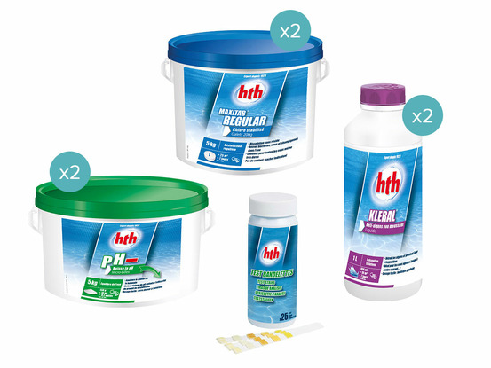 Kit de traitement complet au chlore (21-40 m³)