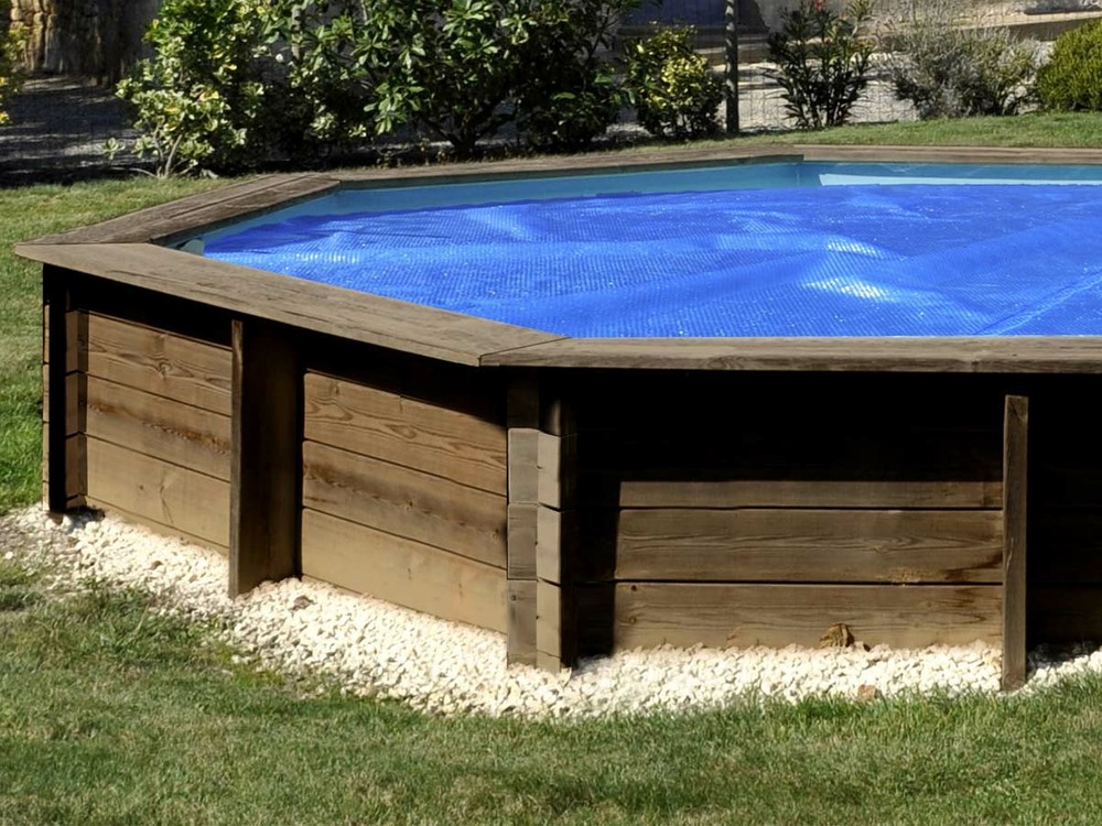 Bâche à bulles pour piscine bois ronde vanille 2 ø 4,00 m