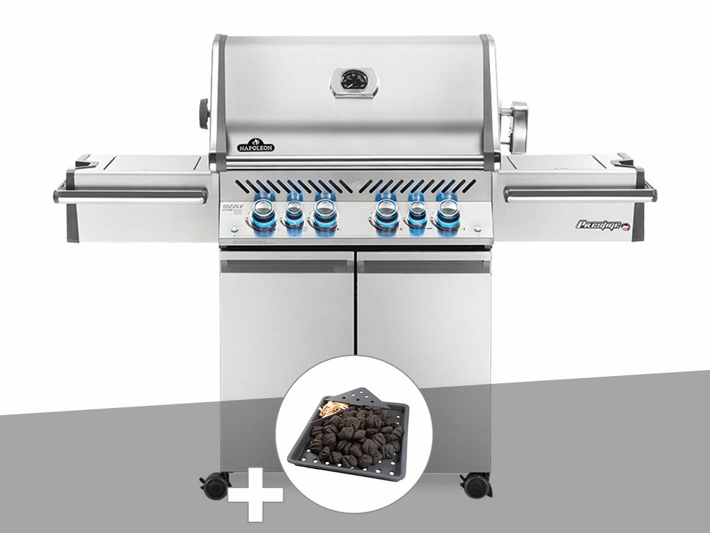 Barbecue à gaz prestige pro 500 + plateau charbon