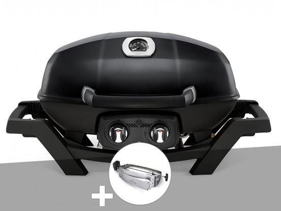 Barbecue à gaz travel q pro 285 noir + rôtissoire