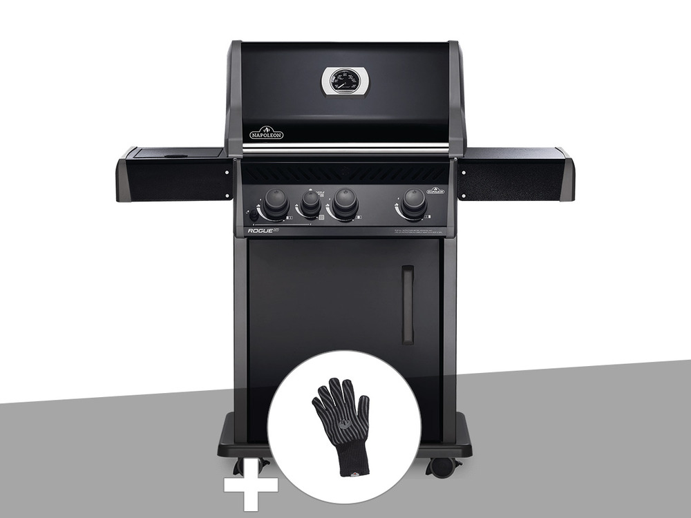Barbecue à gaz  rogue xt 425 noir + gant résistant à la chaleur