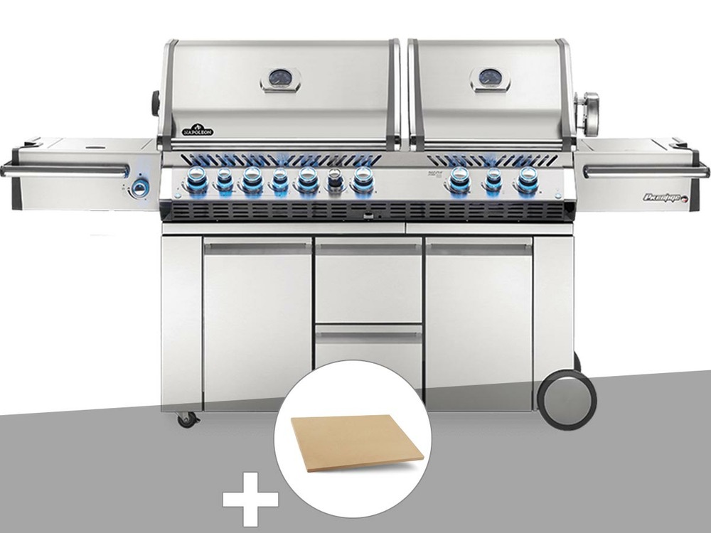 Barbecue à gaz prestige pro 825 + pierre à pizza large rectangle