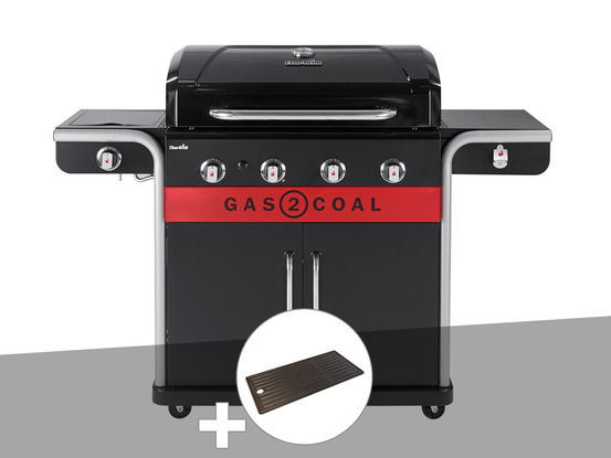Barbecue à gaz et à charbon gas2coal 2.0 4b + plancha