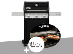 Barbecue à gaz  spirit e-315 mix gril et plancha + kit de nettoyage