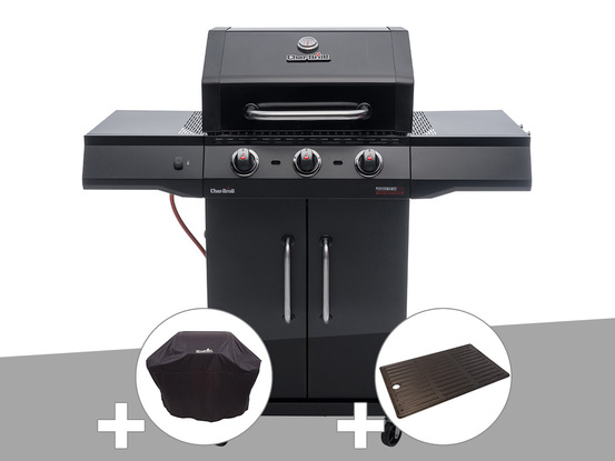 Barbecue à gaz performance core b3 + housse de protection + plancha