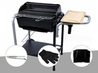 Barbecue charbon roma  + pince inox + gant de protection + housse