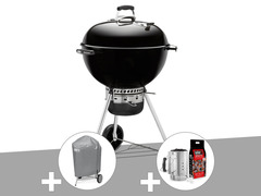 Barbecue  master-touch gbs 57 cm noir + housse + kit cheminée