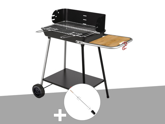 Barbecue charbon florence + kit tournebroche
