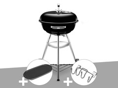 Barbecue  compact kettle 47 cm + plancha + support accessoires