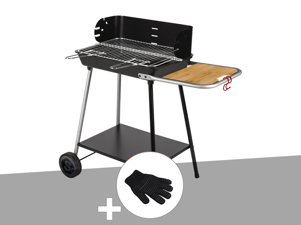 Barbecue charbon florence + gant de protection