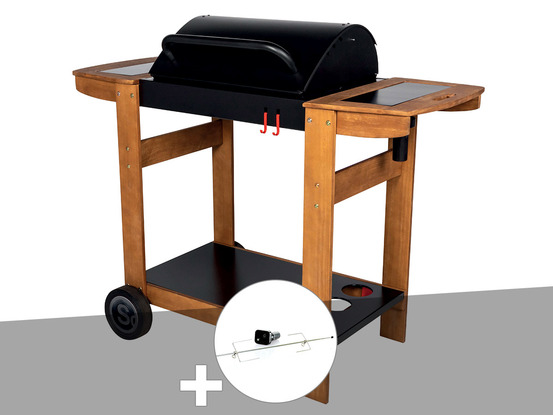 Barbecue à charbon indiana + kit tournebroche