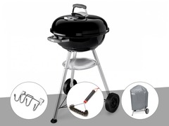 Barbecue  compact kettle 47 cm + support accessoires + brosse + housse