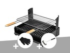 Barbecue charbon - grilloir à poser  + gant de protection + brosse en t