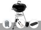 Barbecue  compact kettle 47 cm + housse + kit ustensiles + plancha