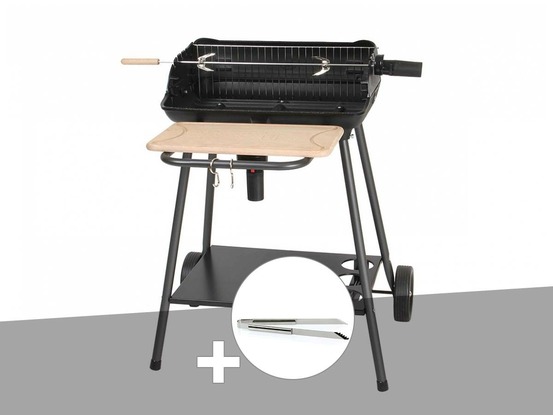 Barbecue charbon bergamo + pince en inox