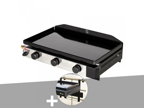 Plancha gaz à poser 3 brûleurs solia 300 + support balcon