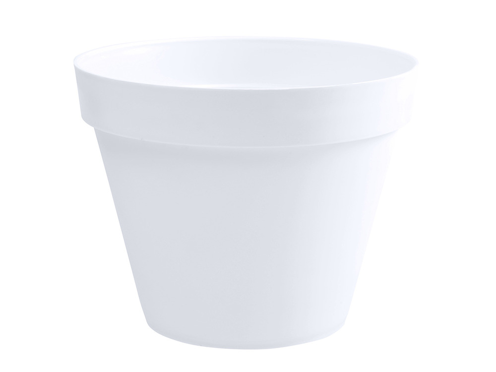 Pot de fleur rond toscane ø 40 x h.32 cm - blanc