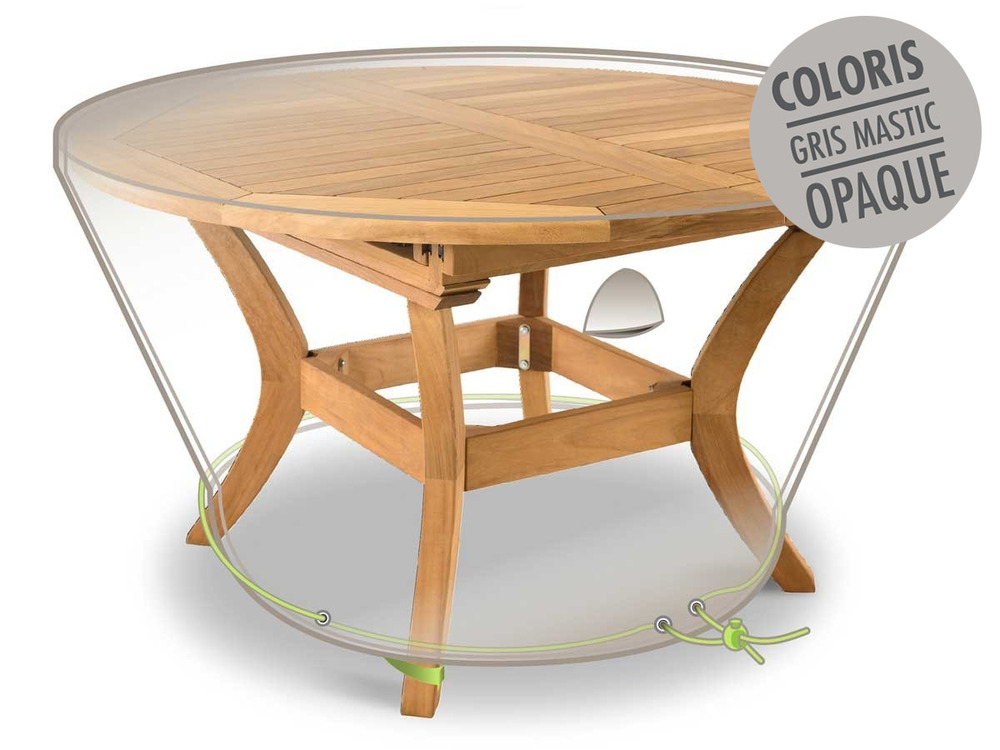 Housse de protection cover line pour table ronde 6 personnes - ø 120 x 50 cm