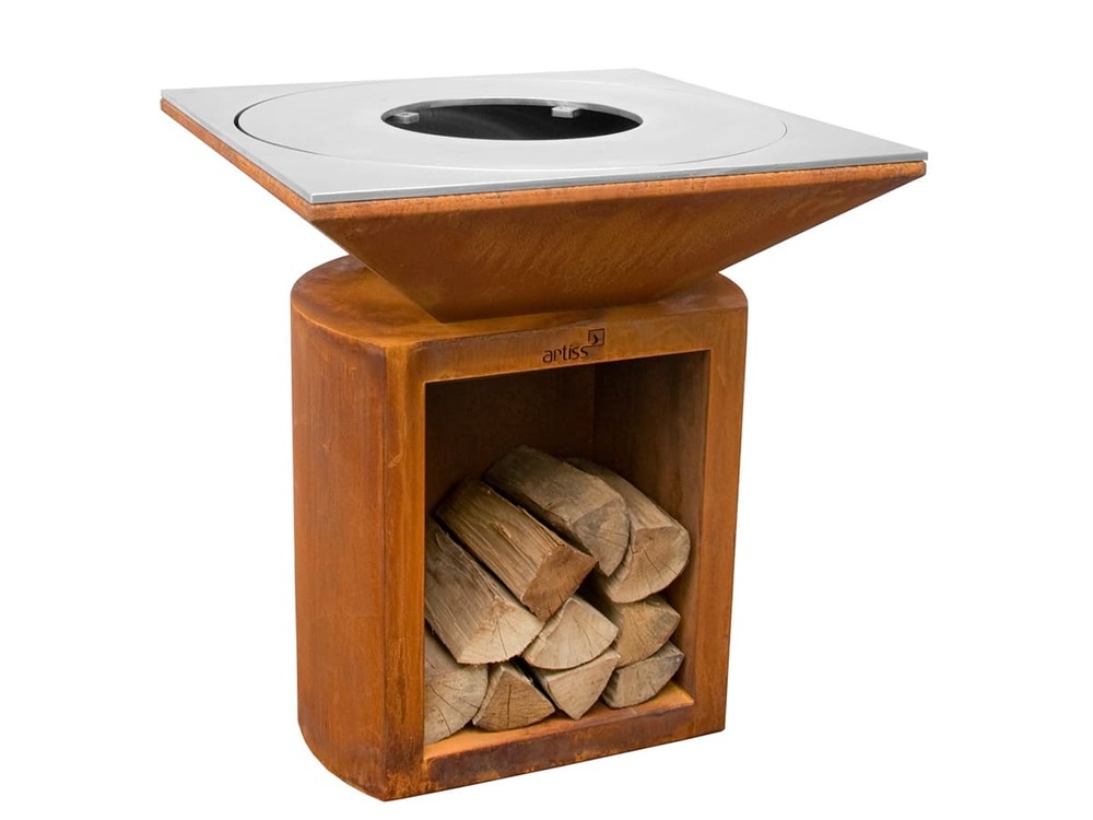 Brasero g2 corten plaque acier carbone - artiss