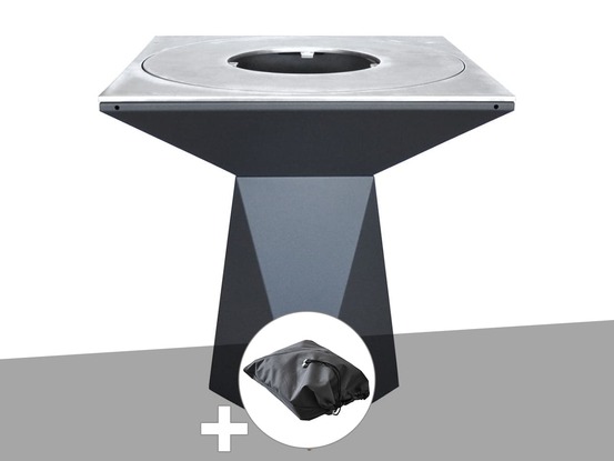 Brasero g1 graphite plaque acier carbone + housse de protection - artiss