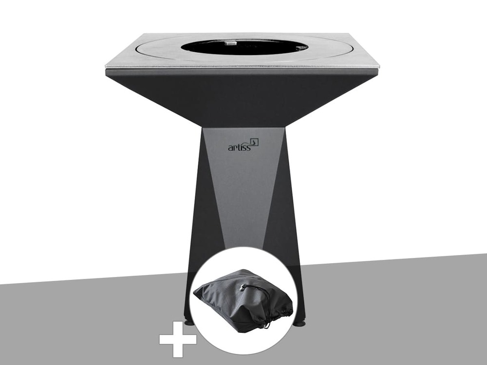 Brasero g1 basic graphite + housse de protection - artiss