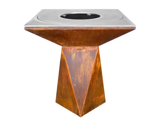 Brasero g1 corten plaque acier carbone - artiss