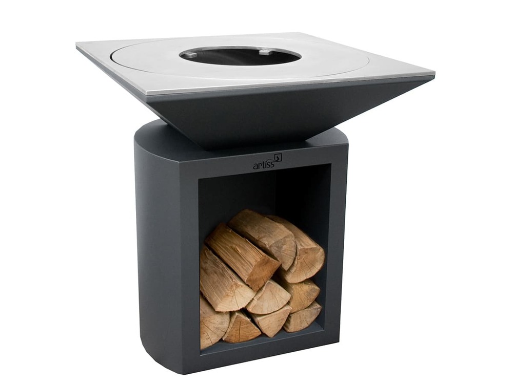 Brasero g2 graphite plaque de cuisson acier inoxydable alimentaire - artiss