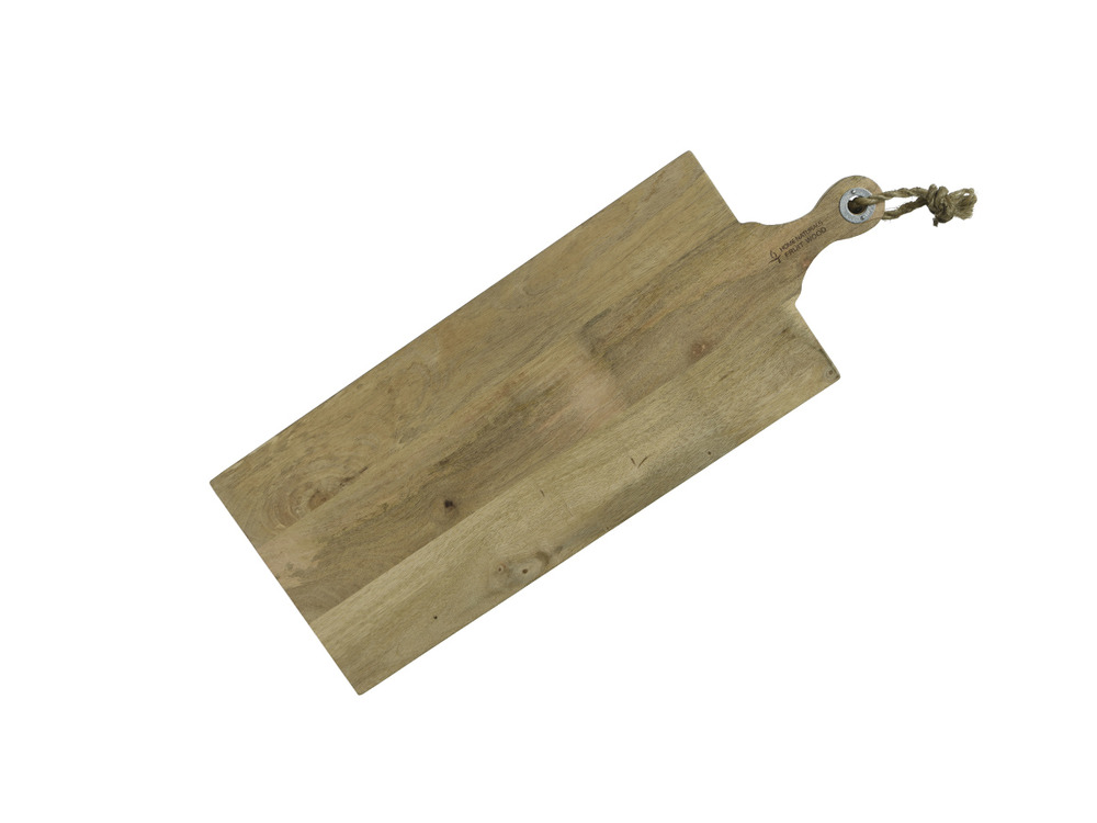 Planche à découper en bois avec corde 77 x 29 cm