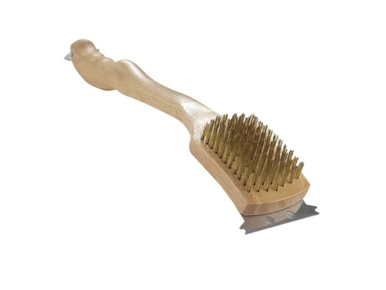 Brosse en bois pour grille de cuisson en fonte