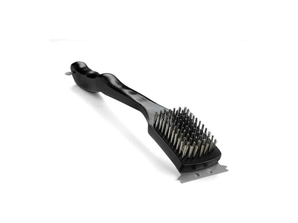 Brosse en bois noir pour grille de cuisson en acier inoxydable