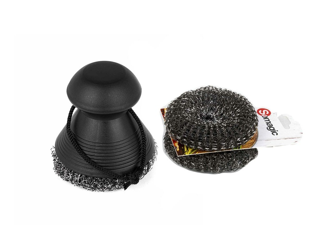 Lot d'une brosse spéciale plancha + 1 recharge