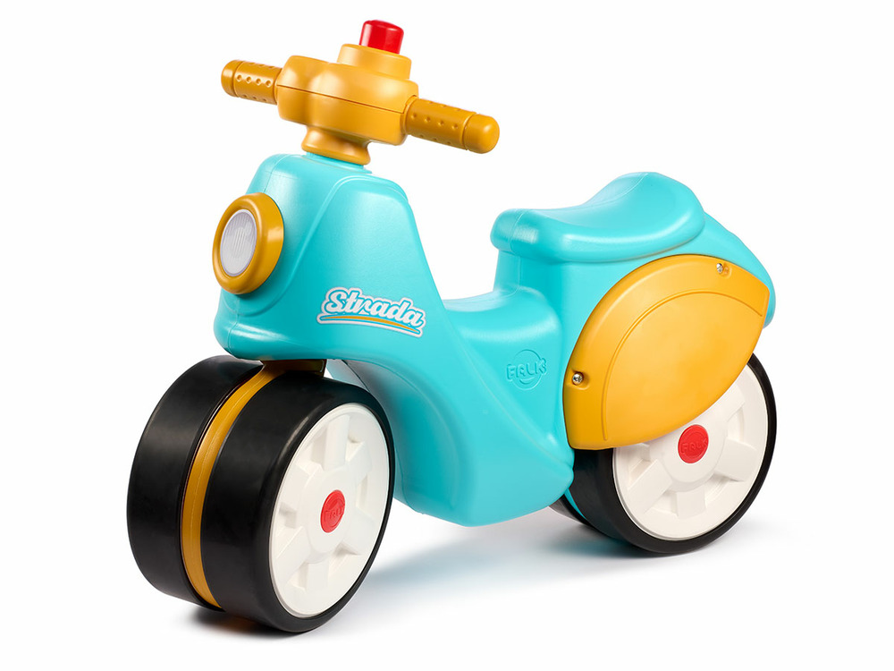 Porteur enfant scooter strada bleu et jaune 1 à 3 ans