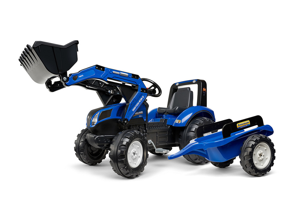 Tractopelle enfant new holland avec remorque 3 à 7 ans