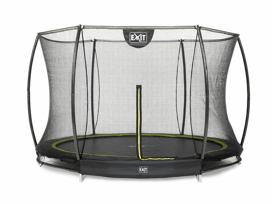 Trampoline enterré silhouette ø 3,05 m avec filet de sécurité noir