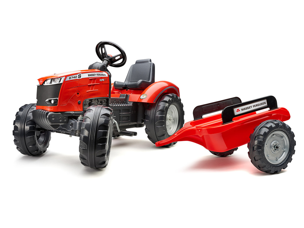 Tracteur enfant massey ferguson avec remorque 3 à 7 ans