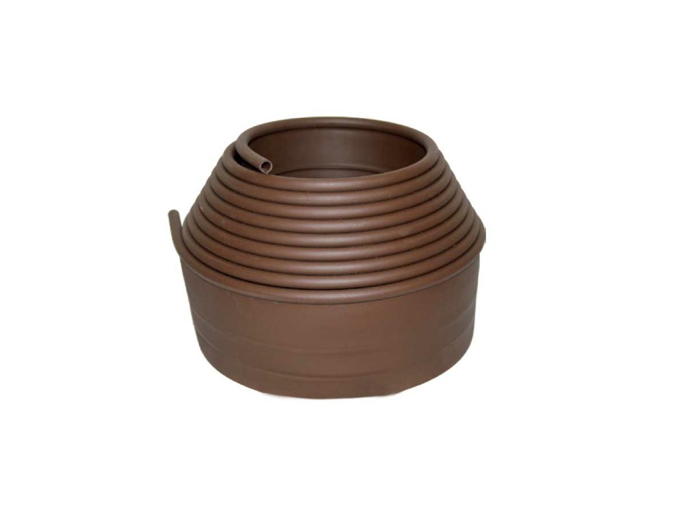 Bordure de jardin marron en polyéthylène smart - h.10 cm x l.6 m