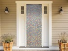 Rideau de porte en perles de bois multicolore 90 x 200 cm